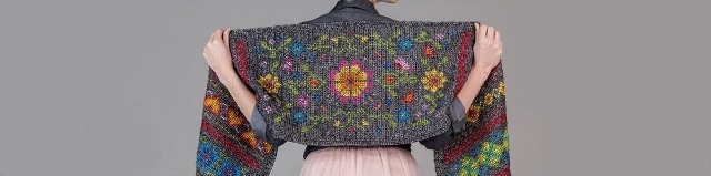 Borduren op een sjaal