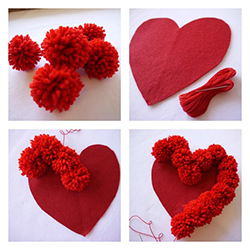 pompoms valentijn