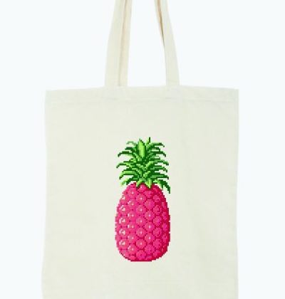ananas borduren tas