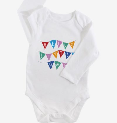 baby borduren rompertje