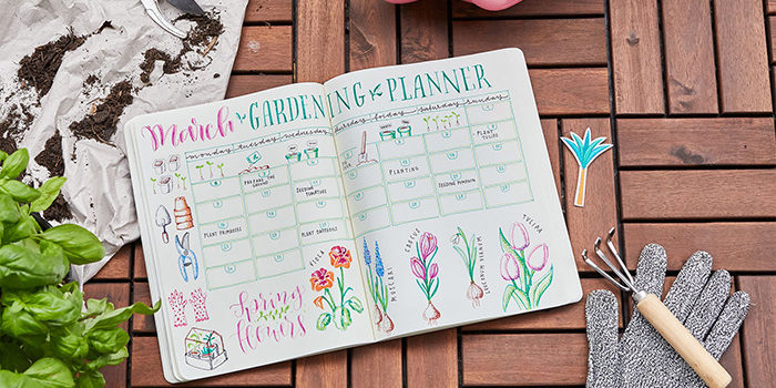 bullet-journal-march-garden-planner-title
