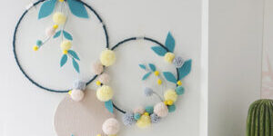 wandhanger pompons ring