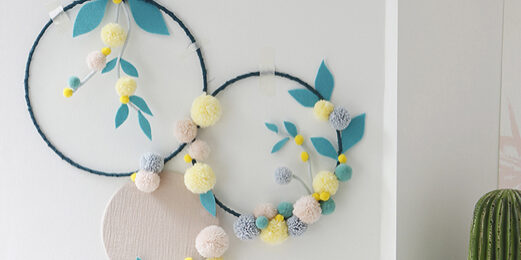 wandhanger pompons ring