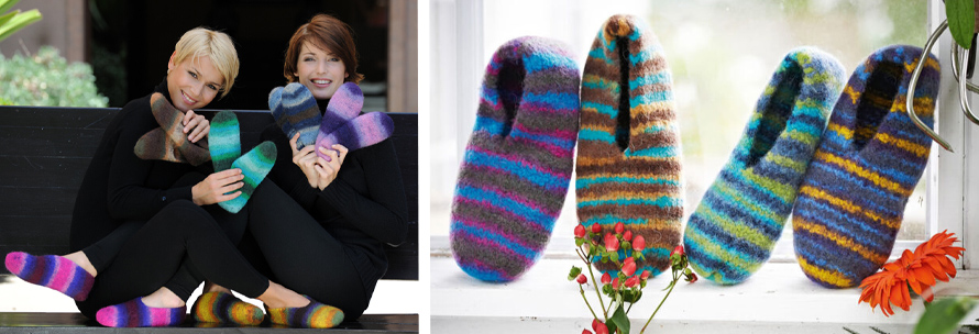 Je eigen sloffen breien en vilten | hobbygigant.nl