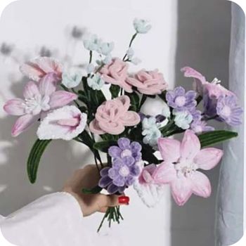 Pakket om chenille bloemen mee te maken