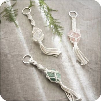 Macramé sleutelhanger