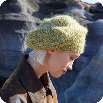 Baret met glittergaren