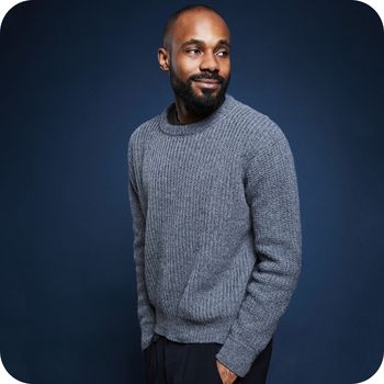 Herenvest met ronde hals breipakket