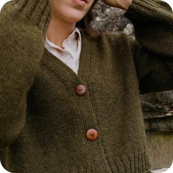 Breipakket vest 'Mosspath' van Novita Signature DK