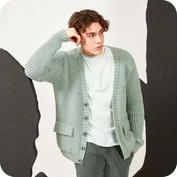 Breipakket pastel groen herenvest