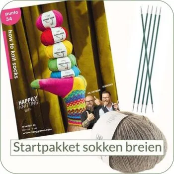 Pakket om sokken mee te leren breien