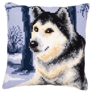 kussen borduren winter