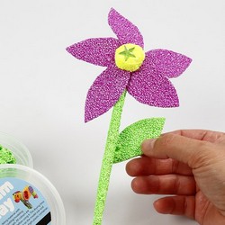 Vaas met bloemen kleien Foam Clay