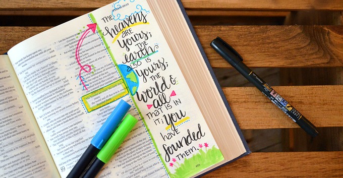 bible journaling tombow