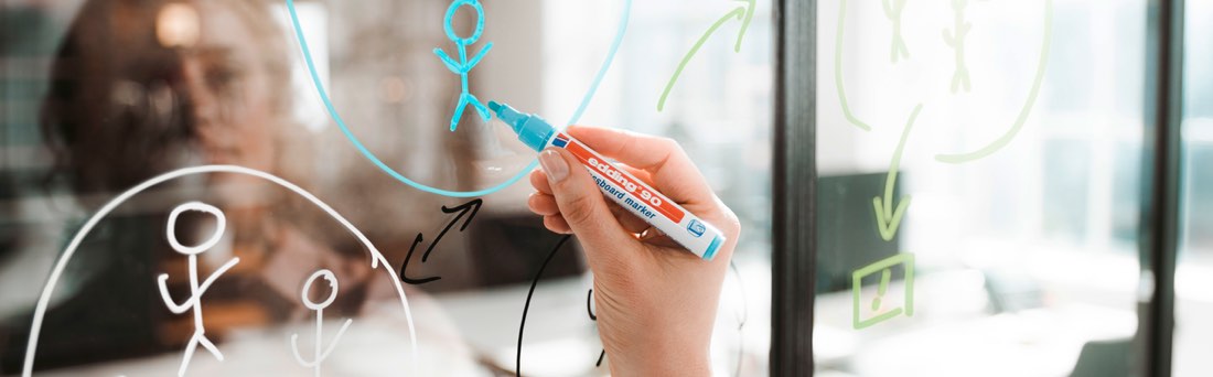 schrijven op glas edding