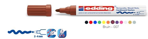 edding matlak marker 4000 bruin
