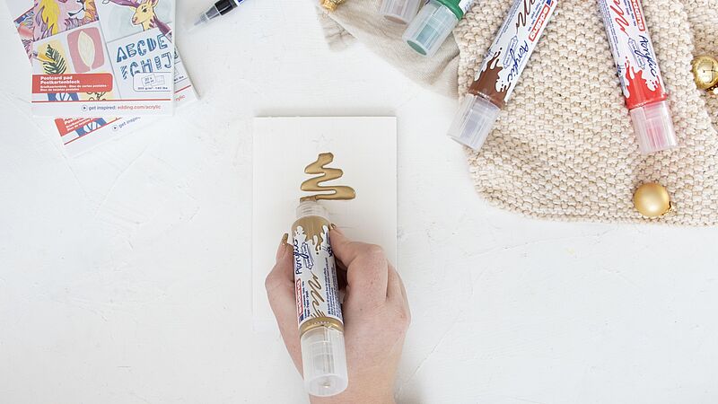 Je eigen kerstkaarten maken stap 1