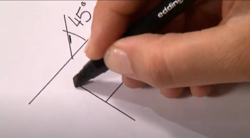 The perfect calligraphy angle with edding - part 1