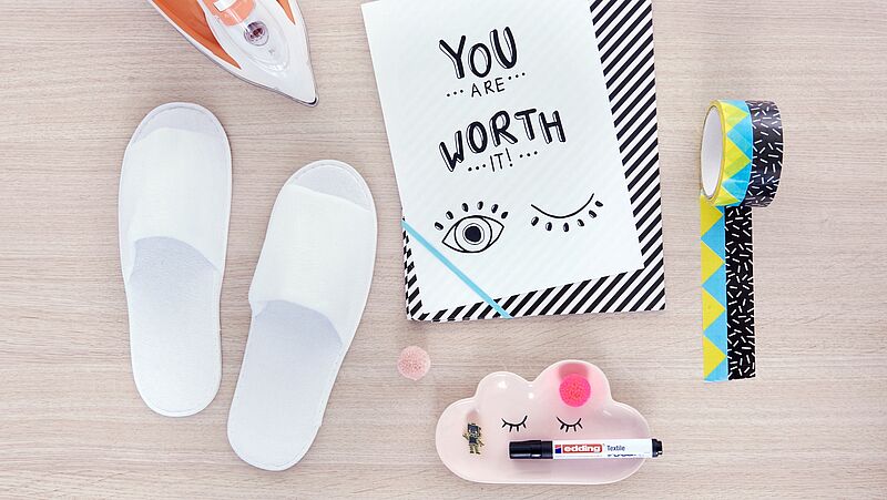 versier je eigen badslippers stap 1 