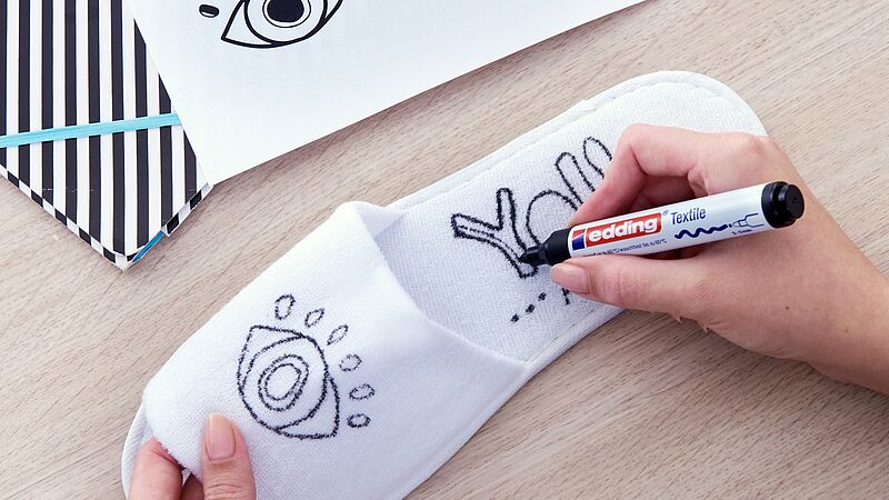 versier je eigen badslippers stap 3