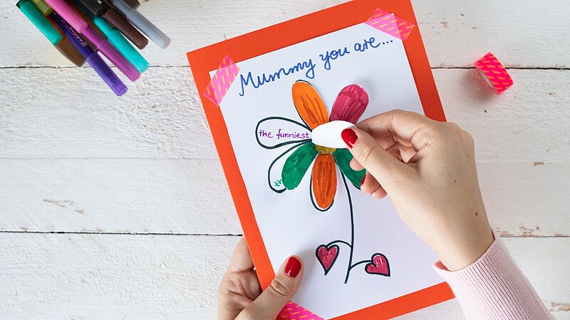 Moderdag kaart bloemblaadjes uitknippen