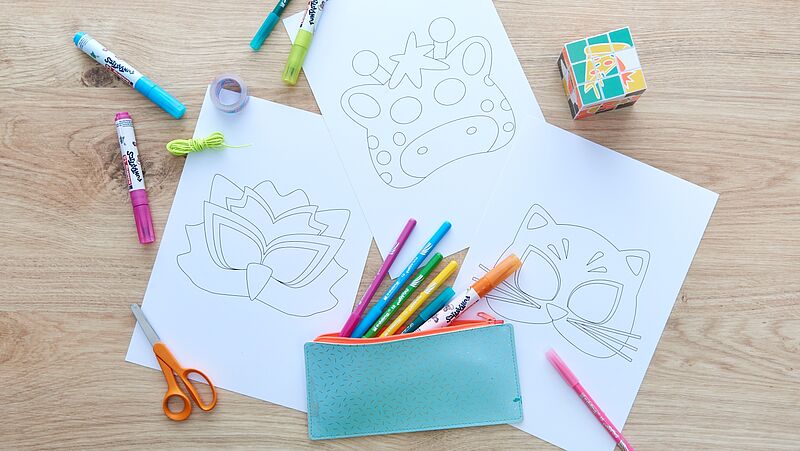 dierenmaskers maken! stap 1