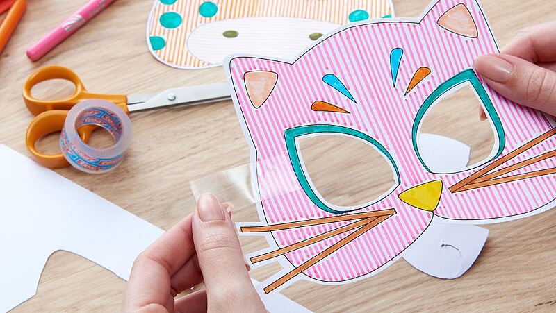 dierenmaskers maken! stap 4