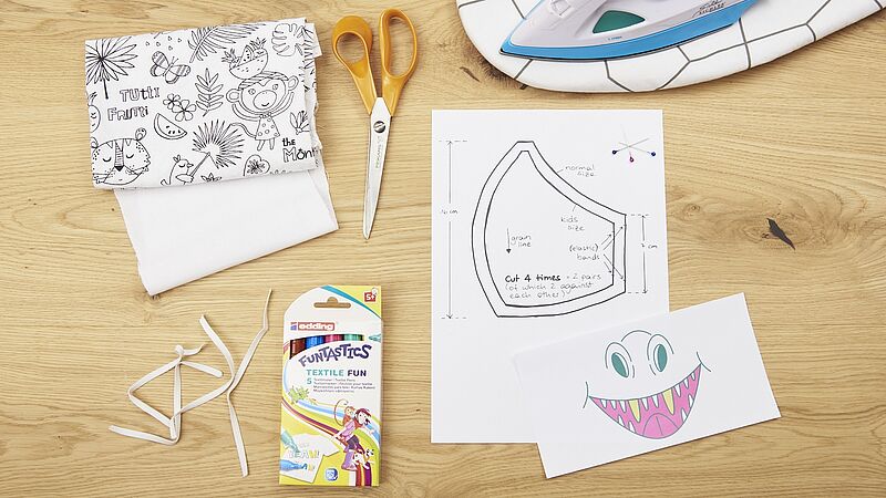 maak je eigen mondmasker stap 1