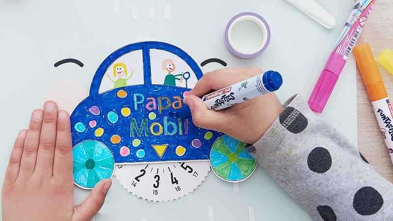 parkeerschijf knutselen stap 5