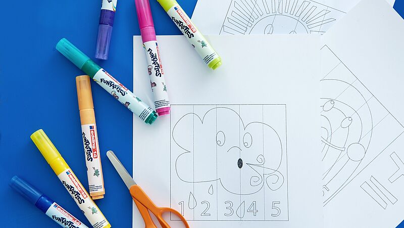 puzzel knutselen stap 1