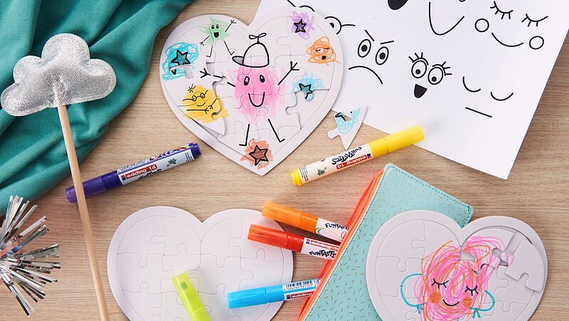 puzzel knutselen stap 1