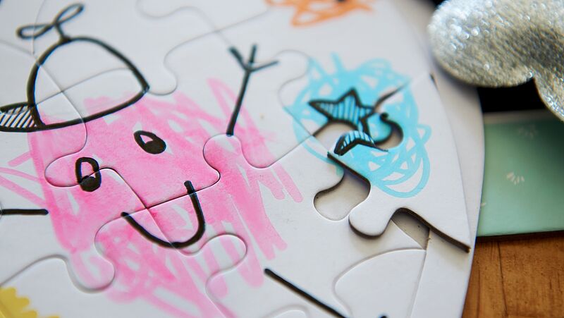 puzzel knutselen stap 4