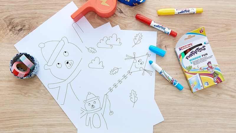 raamversiering voor kinderen stap 1