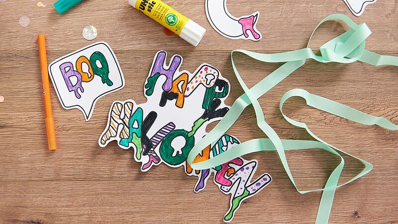 stap 6 happy halloween uitknippen