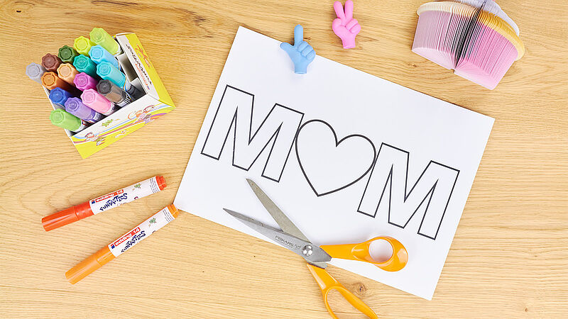 unieke moederdag kaart stap 1