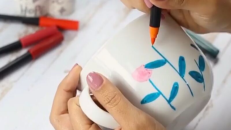 versier je eigen thee kopje! stap 2