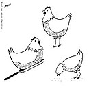 kippen template diepvrieszakjes edding