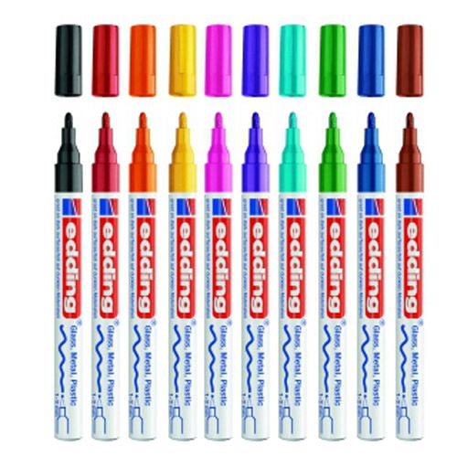 Paint marker edding basisset met 10 kleuren