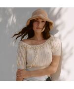 Zomer top met korte mouwen breien - Lana Grossa Cotton Wool breipakket | hobbygigant.nl