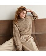 Damestrui met reliëf strepen breien - Lana Grossa breipakket | hobbygigant.nl