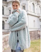 Lang damesvest bouclé breien - Lana Grossa breipakket | hobbygigant.nl