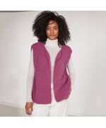 Mouwloos bouclé damesvest breien - Lana Grossa breipakket | hobbygigant.nl