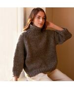 Dames coltrui met dikke wol breien - Novita Hygge Wool breipakket | hobbygigant.nl