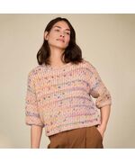 Korte mouwen truitje voor dames breien - Lana Grossa breipakket | hobbyigant.nl