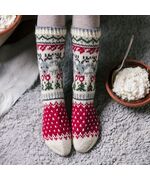 Kerstsokken Rudolf breien - Novita breipakket, 2 image