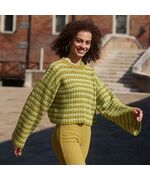 Tweekleurige damestrui haken - Lang Yarns haakpatroon | hobbygigant.nl
