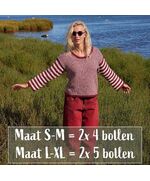 Bretons gestreepte zomertrui Chloé breien - Lang Yarns breipakket