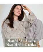 Damestrui met wieberpatroon breien - Lana Grossa breipakket