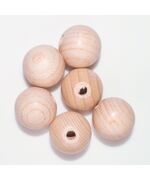 Houten kralen 25 mm - 6 stuks | hobbygigant.nl