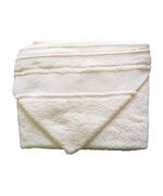 Badcape ivoor met borduurrand